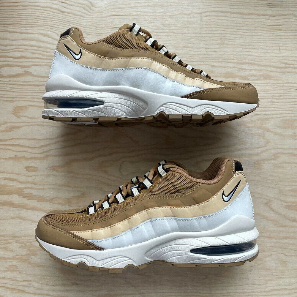Nike Air Max 95 GS Shoes Wheat Gold White Size 6Y Women's 7.5 905348-700